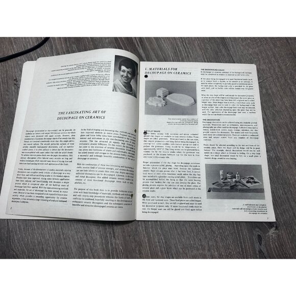 Step-by-Step Decoupage on Ceramics Book By Alberta Meitin Paperback 1968 - Picture 3 of 5